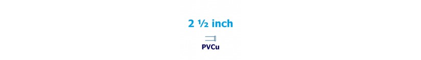 2 1/2 inch PVCu